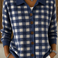 Thornleigh - Plaid Knit Cardigan For Cool Mornings — view 7 of 7