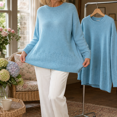 Twillora - Textured Twist Stitch Pullover For Layering — view 4 of 10