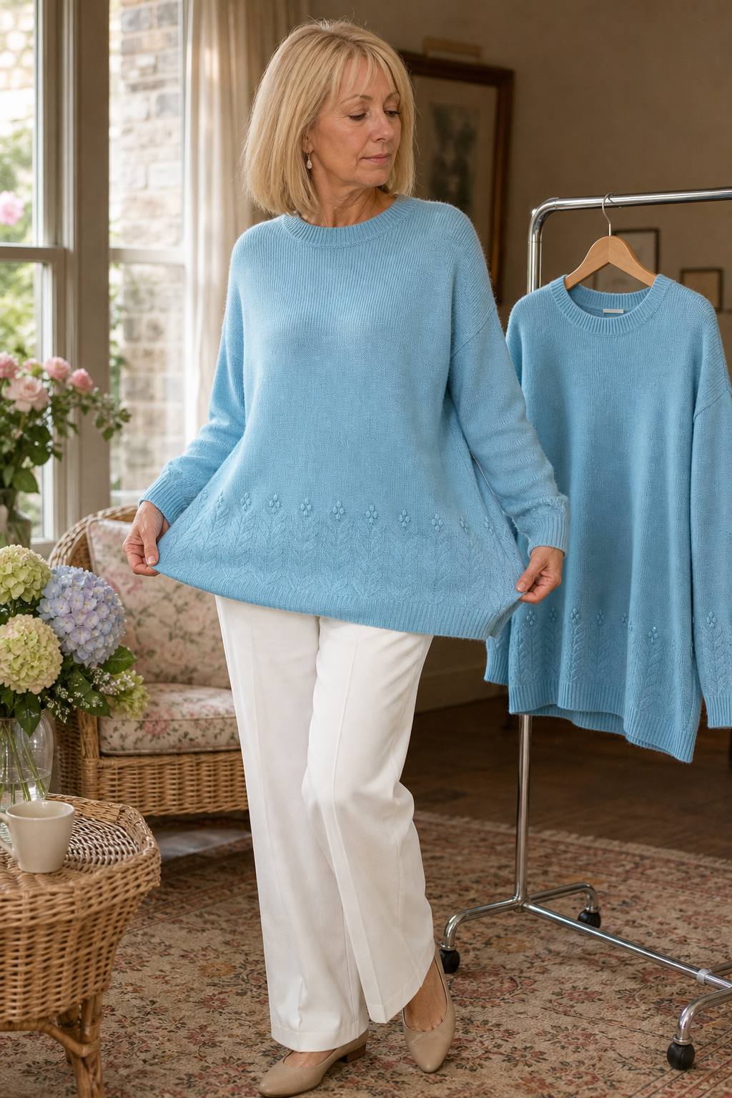 Twillora - Textured Twist Stitch Pullover For Layering — view 4 of 10