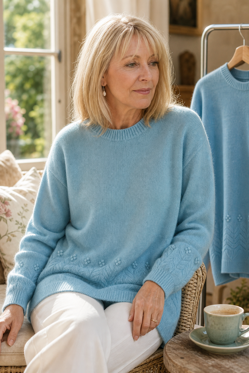 Twillora - Textured Twist Stitch Pullover For Layering — view 6 of 10