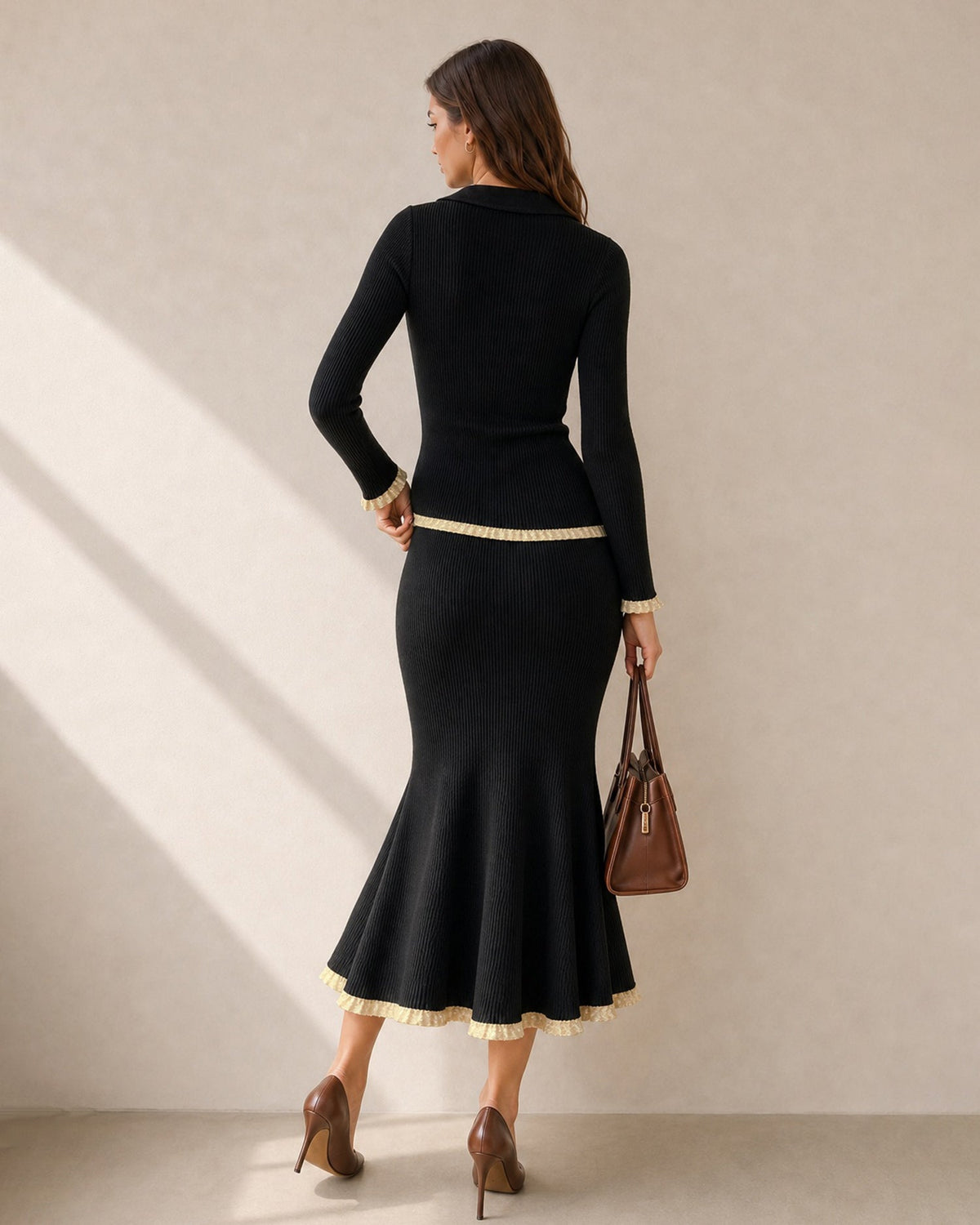 Vaerelle - Bell Sleeve Knit Cardigan Autumn Layering — view 4 of 8