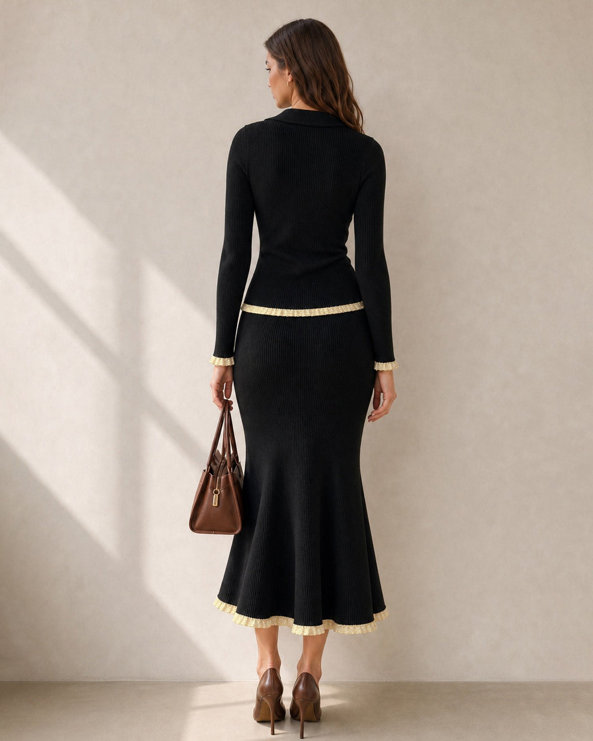 Vaerelle - Bell Sleeve Knit Cardigan Autumn Layering — view 5 of 8