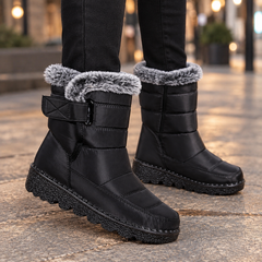Velbourne - Plush Collar Mid-Calf Boots Everyday Wear