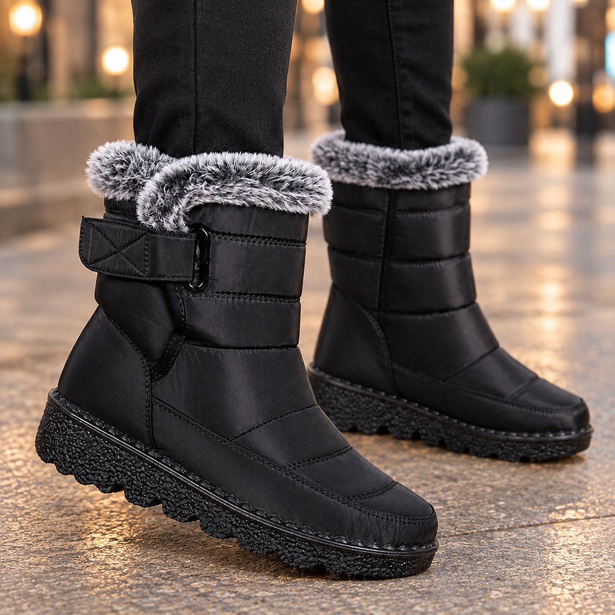 Velbourne - Plush Collar Mid-Calf Boots Everyday Wear — view 2 of 4