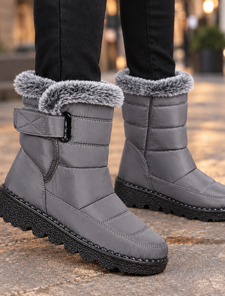 Velbourne - Plush Collar Mid-Calf Boots Everyday Wear — view 3 of 4