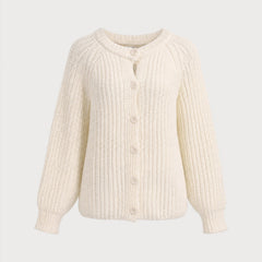 Velenne - Textured Knit Button Cardigan Cold Weather Layering — view 2 of 4