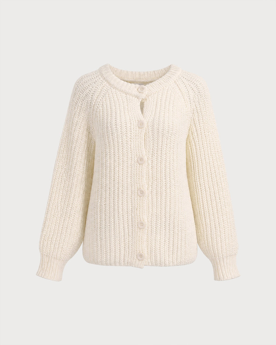 Velenne - Textured Knit Button Cardigan Cold Weather Layering — view 2 of 4