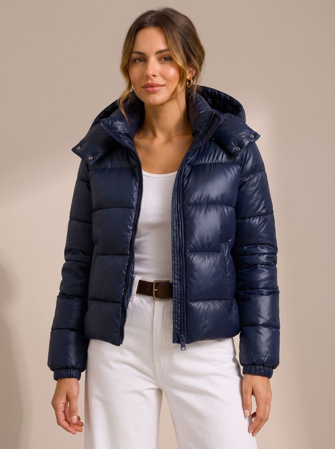 Vellastra - Hooded Quilted Puffer Jacket Cold Weather Commuting — view 2 of 8