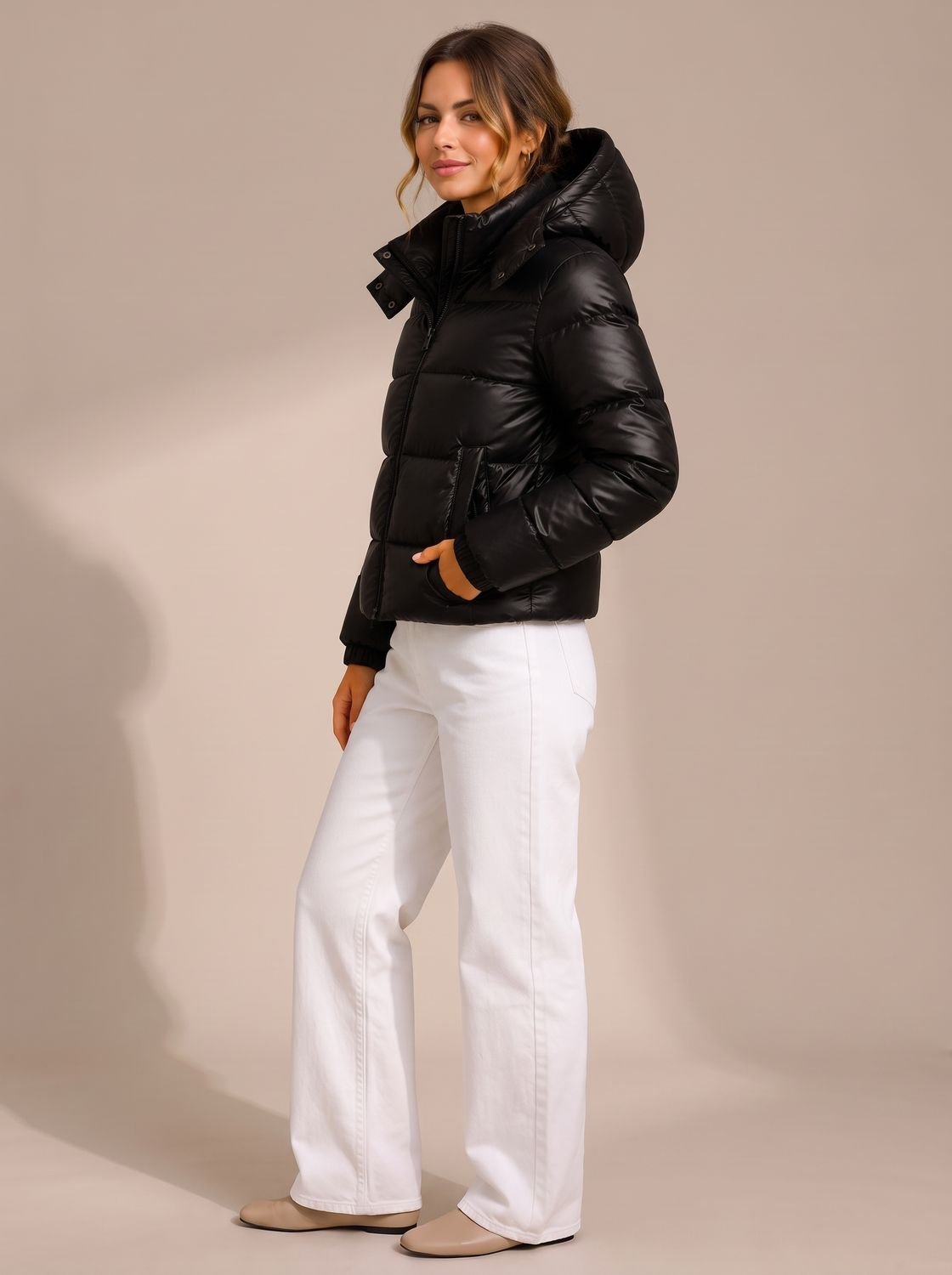Vellastra - Hooded Quilted Puffer Jacket Cold Weather Commuting — view 3 of 8