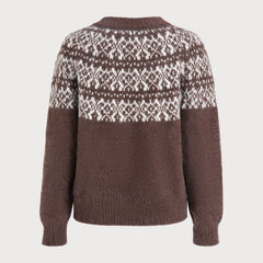 Vellonna - Geometric Button Knit Cardigan Autumn Layering — view 6 of 7