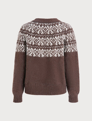 Vellonna - Geometric Button Knit Cardigan Autumn Layering — view 6 of 7