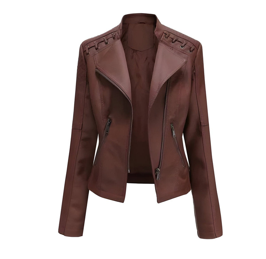 Vellora - Genuine Lambskin Leather Coat Office To Weekend Wear