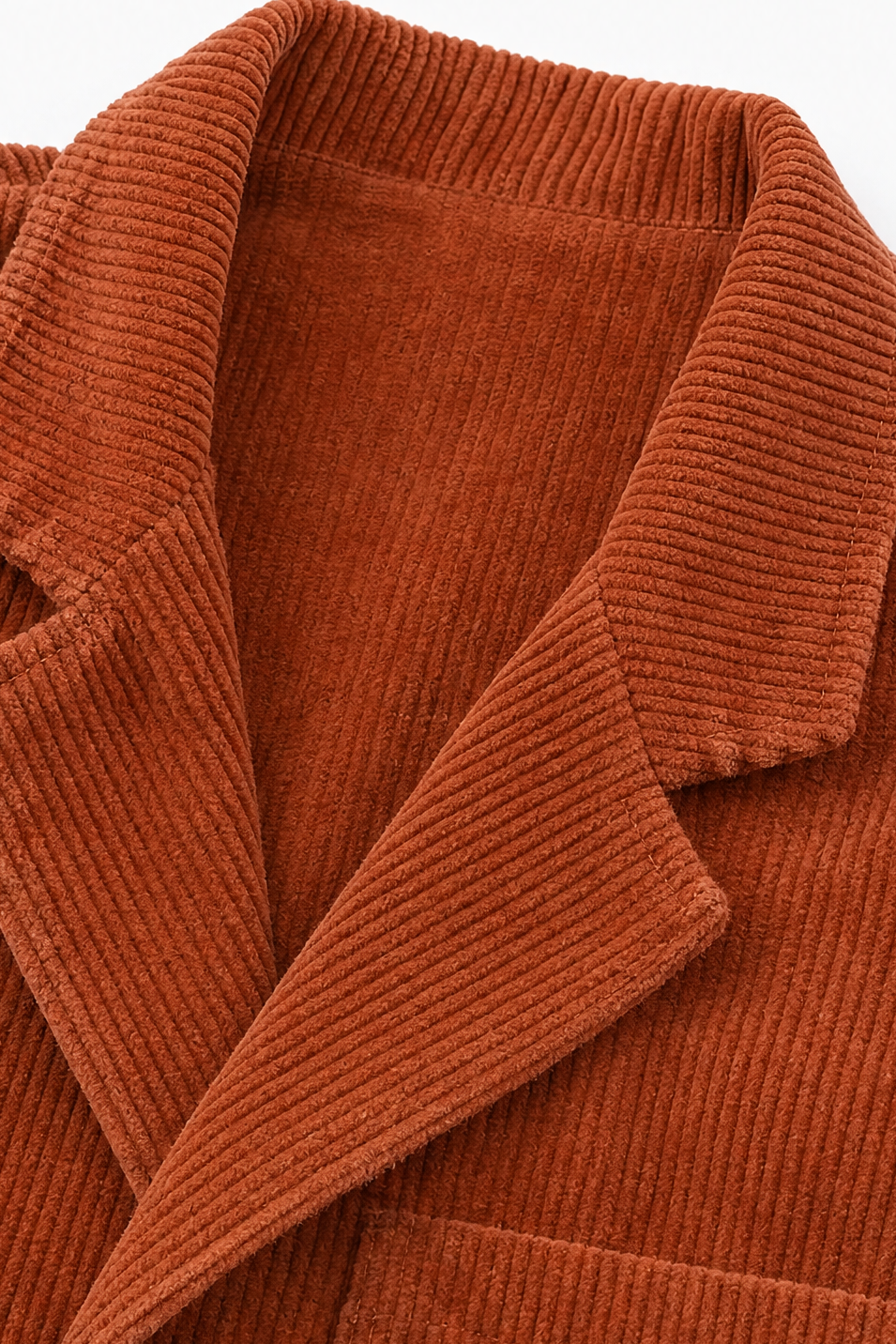 Velmora - Corduroy-Look Structured-Shoulder Jacket Cool Weather Layering — view 6 of 10