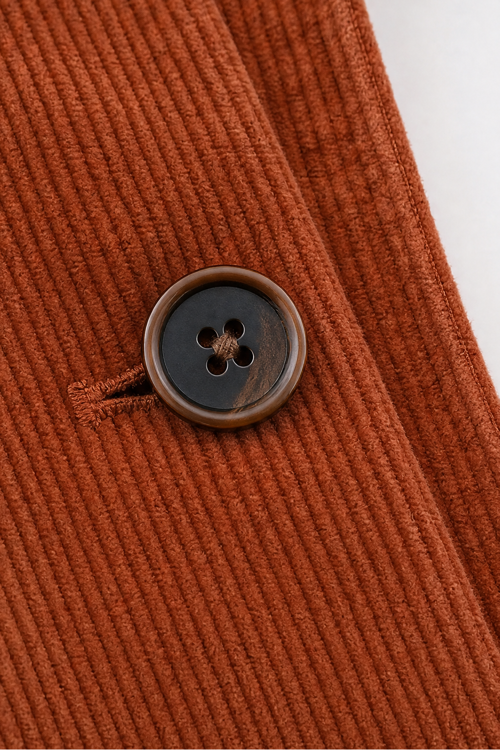 Velmora - Corduroy-Look Structured-Shoulder Jacket Cool Weather Layering — view 8 of 10