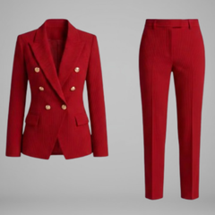 Verantia - Double Breasted Blazer Set Office Wear