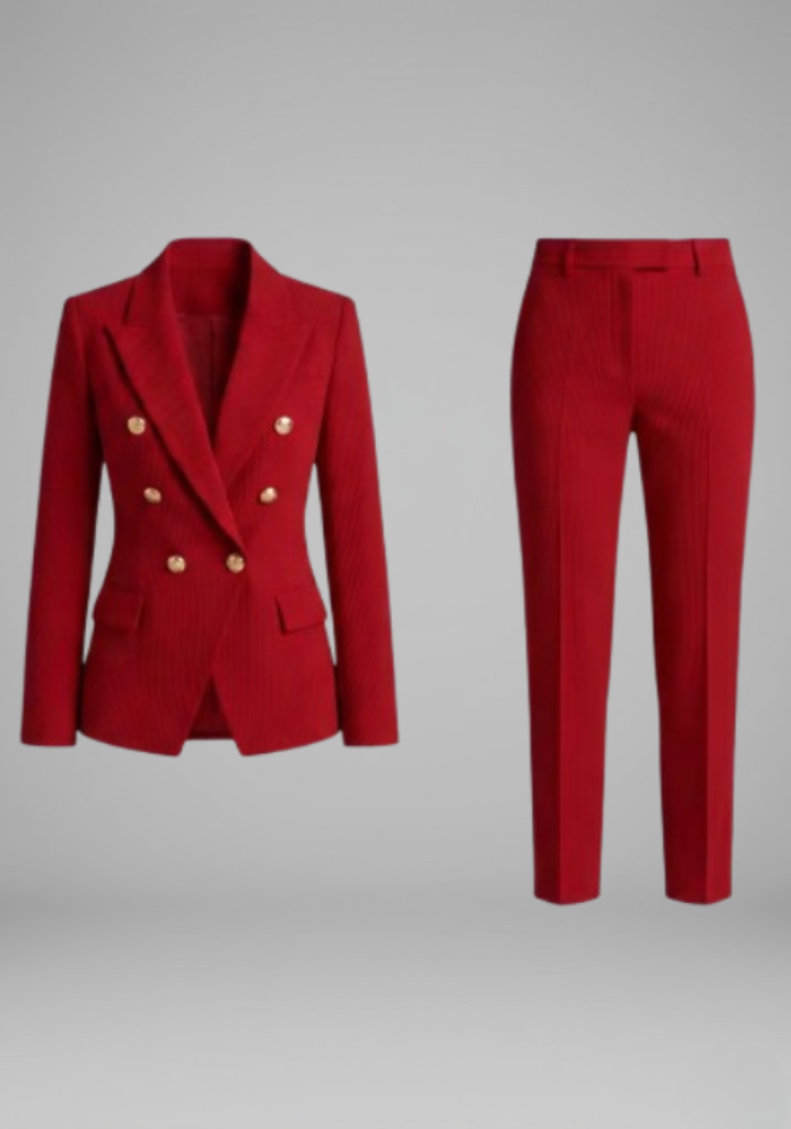 Verantia - Double Breasted Blazer Set Office Wear