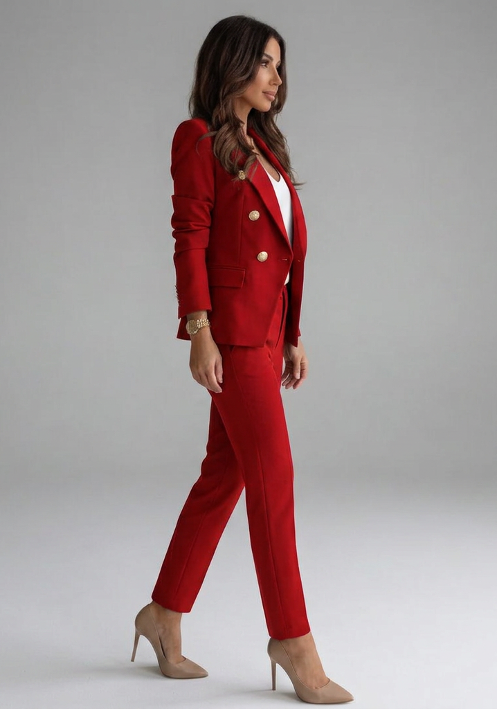 Verantia - Double Breasted Blazer Set Office Wear — view 3 of 9