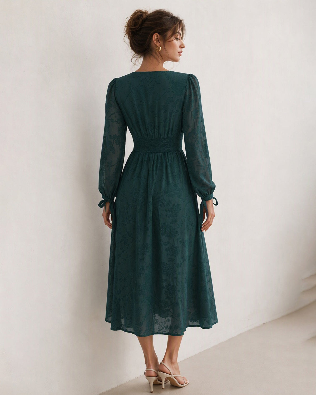 Verdessa - Floral Jacquard Midi Dress Wedding Guest Occasions — view 4 of 7