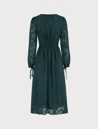Verdessa - Floral Jacquard Midi Dress Wedding Guest Occasions — view 6 of 7