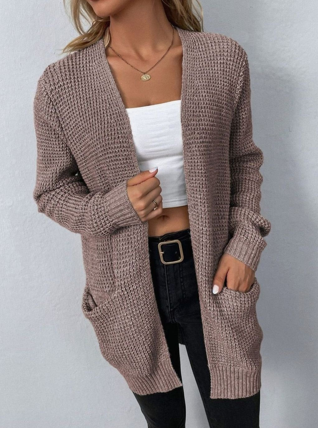 Verlane - Textured Knit Layering Cardigan For Everyday Wear — view 2 of 4