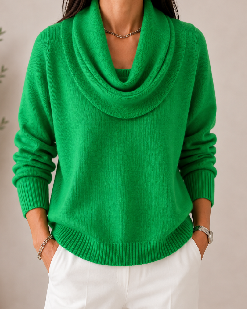 Verlanie - Cowl Neck Sweater For Everyday Wear — view 10 of 10