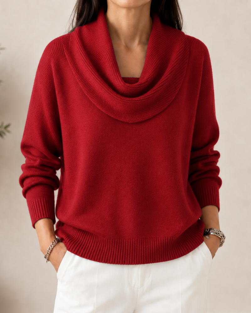 Verlanie - Cowl Neck Sweater For Everyday Wear — view 2 of 10