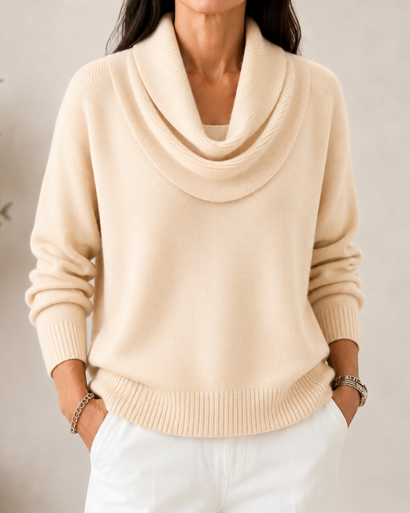 Verlanie - Cowl Neck Sweater For Everyday Wear — view 3 of 10
