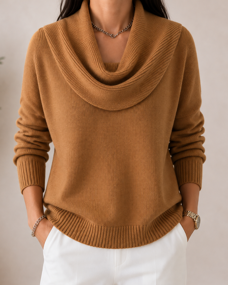 Verlanie - Cowl Neck Sweater For Everyday Wear — view 6 of 10