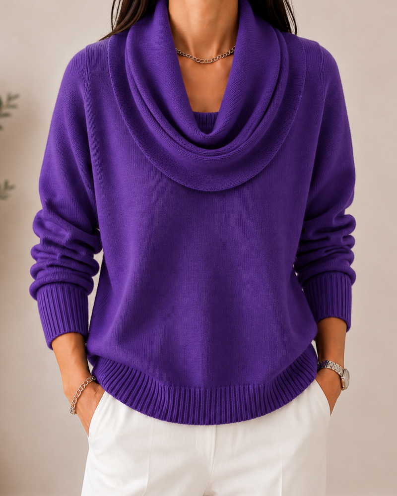 Verlanie - Cowl Neck Sweater For Everyday Wear — view 9 of 10