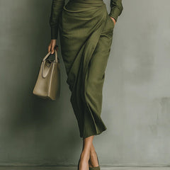 Verlena - Ruched Waist Midi Dress Office To Evening — view 3 of 4