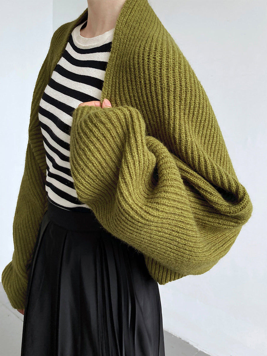 Verlenne - Open Front Knit Shrug Cardigan — view 2 of 10