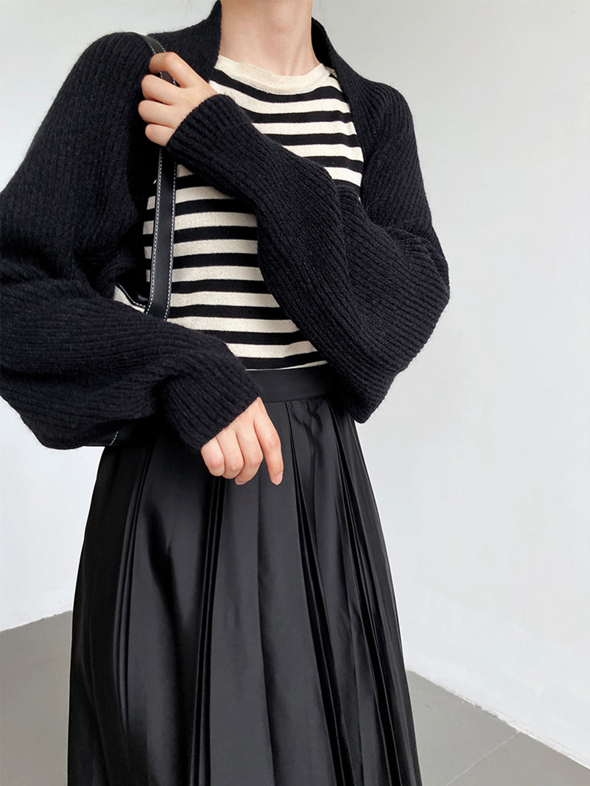 Verlenne - Open Front Knit Shrug Cardigan — view 5 of 10