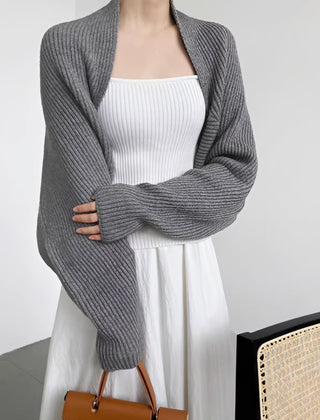 Verlenne - Open Front Knit Shrug Cardigan — view 9 of 10