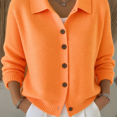 Verlette - Button Collar Knit Cardigan Cool Weather Layering — view 3 of 3