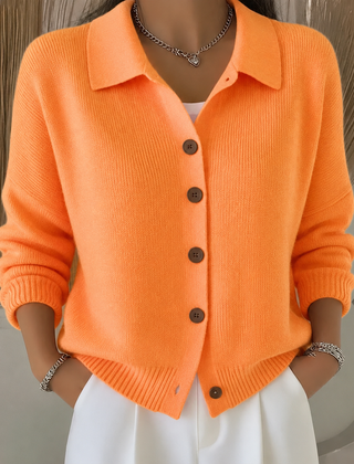 Verlette - Button Collar Knit Cardigan Cool Weather Layering — view 3 of 3