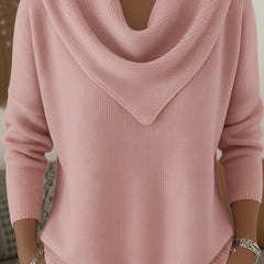 Verlune - Cowl Neck Pullover Sweater Casual Layering