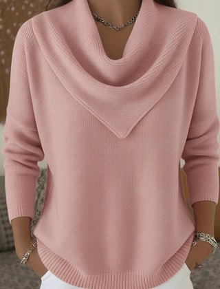 Verlune - Cowl Neck Pullover Sweater Casual Layering