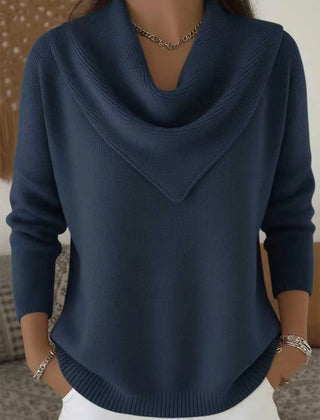 Verlune - Cowl Neck Pullover Sweater Casual Layering — view 2 of 6