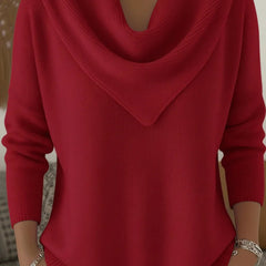 Verlune - Cowl Neck Pullover Sweater Casual Layering — view 3 of 6