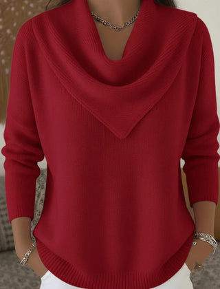 Verlune - Cowl Neck Pullover Sweater Casual Layering — view 3 of 6