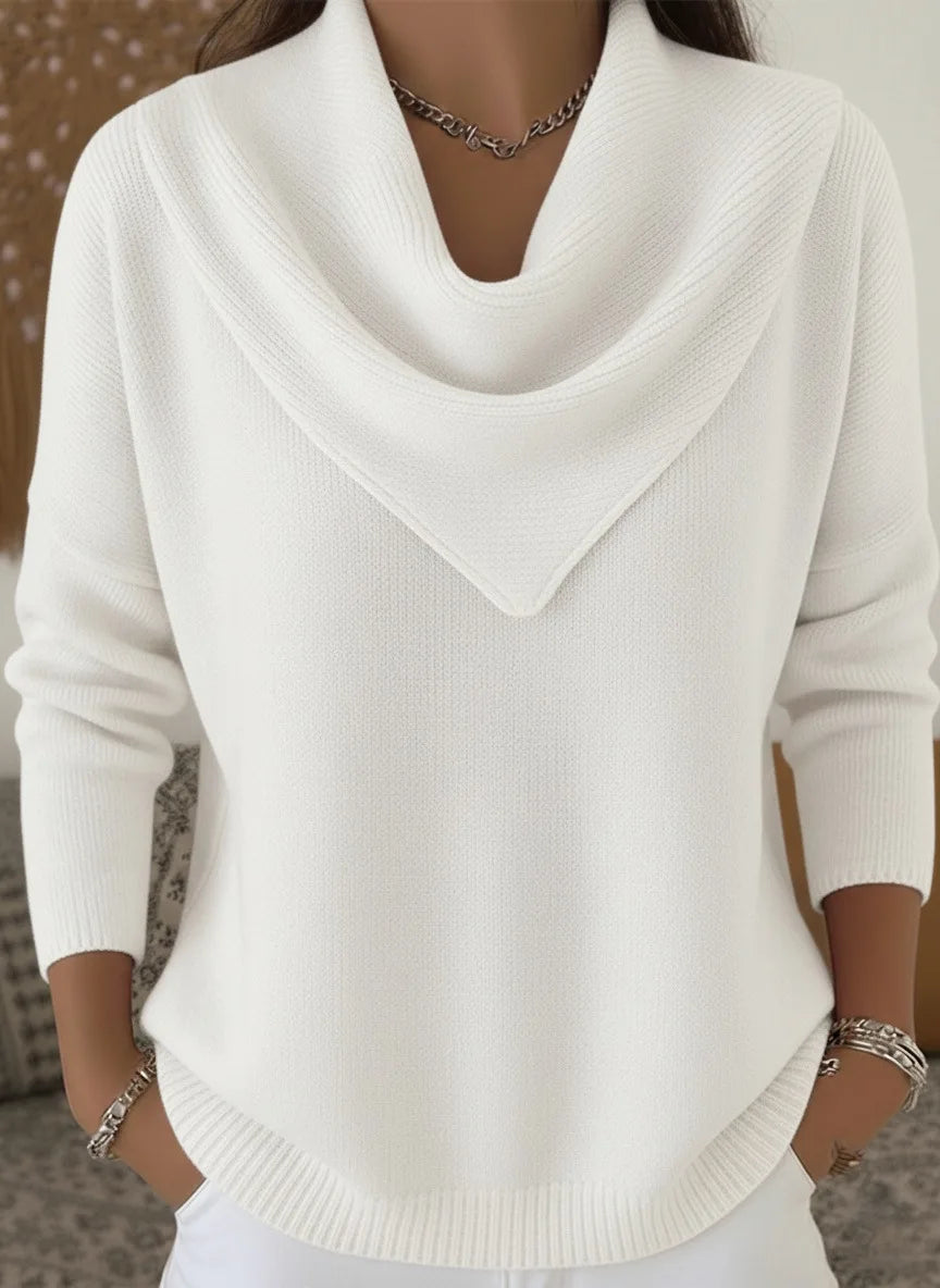 Verlune - Cowl Neck Pullover Sweater Casual Layering — view 4 of 6