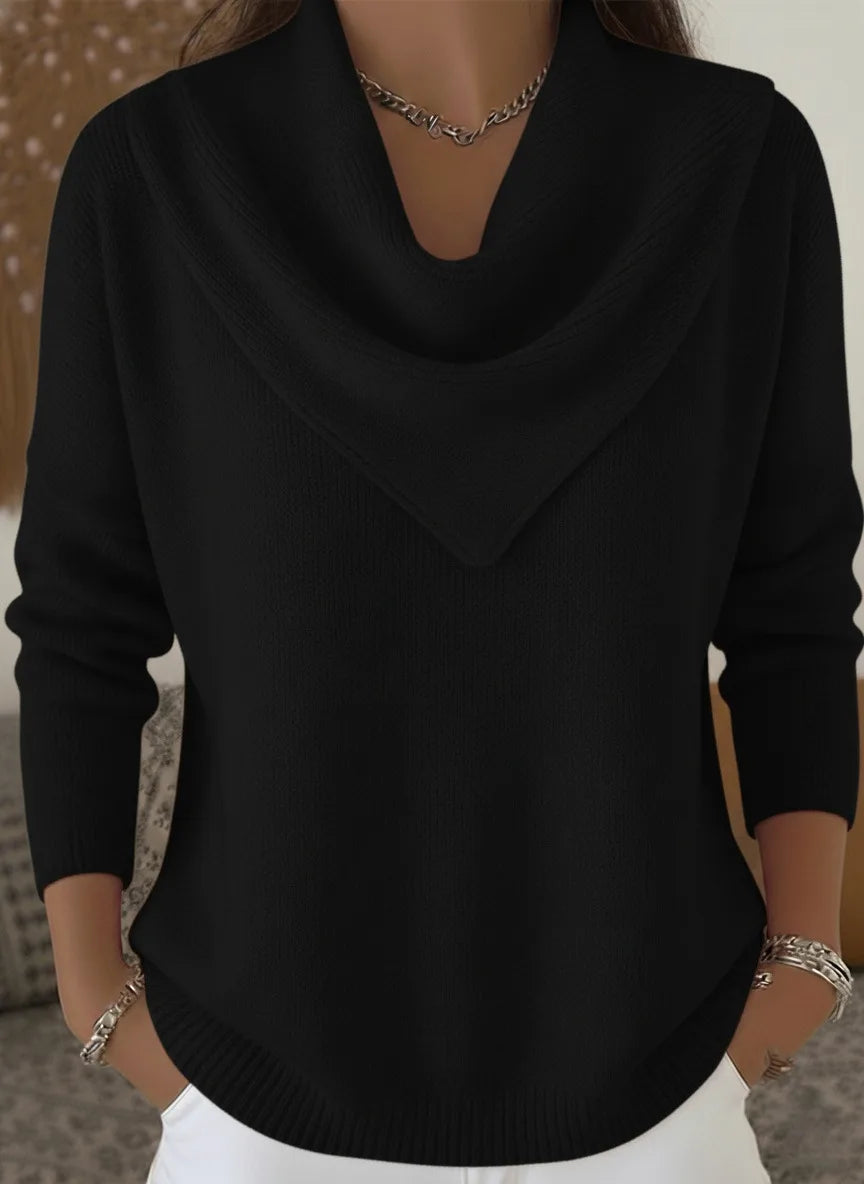 Verlune - Cowl Neck Pullover Sweater Casual Layering — view 5 of 6