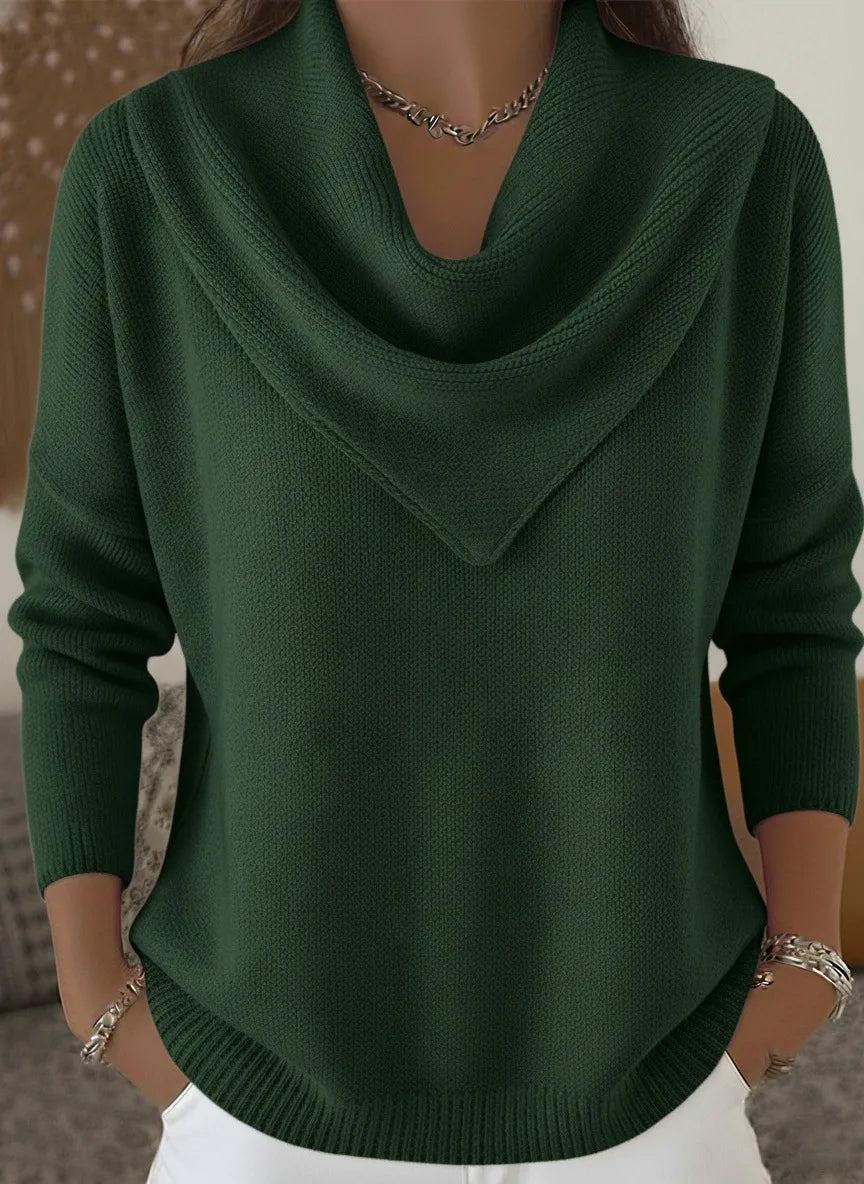 Verlune - Cowl Neck Pullover Sweater Casual Layering — view 6 of 6