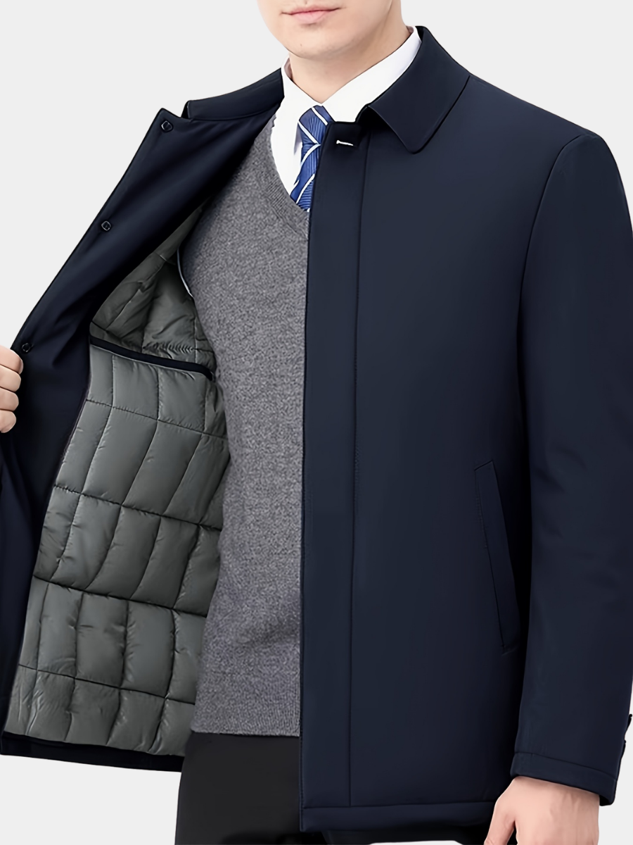 Verrano - Reversible Collar Zipper Jacket Autumn Winter Wear