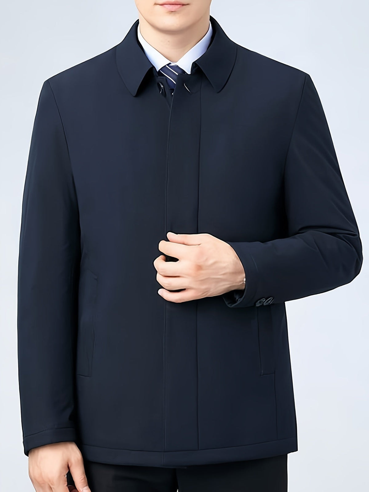 Verrano - Reversible Collar Zipper Jacket Autumn Winter Wear — view 7 of 10