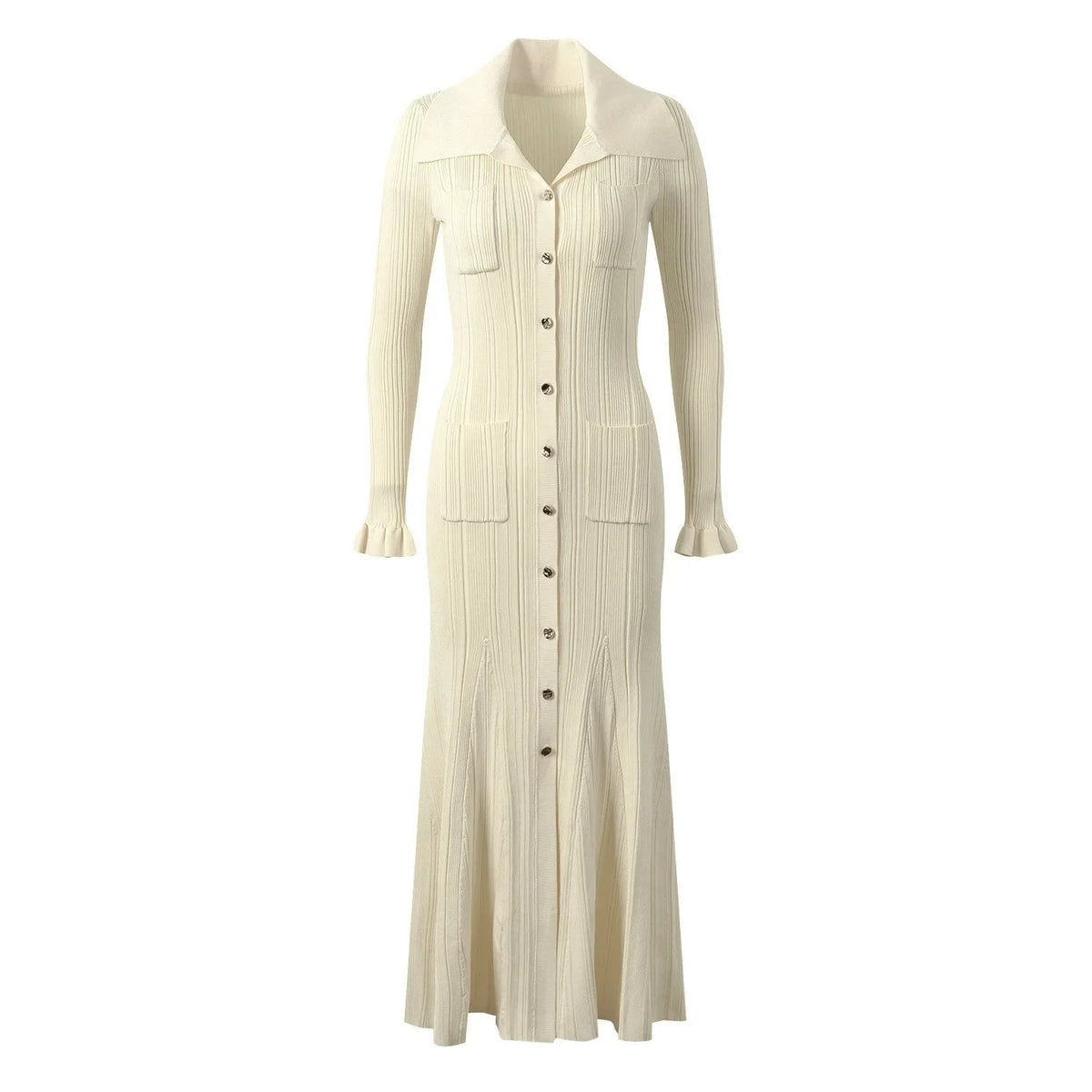 Vertella - Ribbed Knit Maxi Dress Smart Casual Wear — view 4 of 4