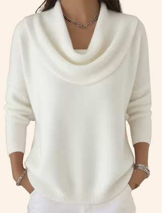 Vesperine - Draped Turtleneck Knit Sweater Cold Weather Wear — view 4 of 8
