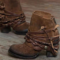 Vezara - Textured Ankle Boots For Casual Outings