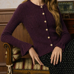 Vintrose - Knit Button Cardigan For Autumn Winter Wear