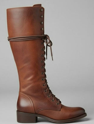 Voltrise - Studded Knee High Lace-Up Boots Evening Wear — view 6 of 10